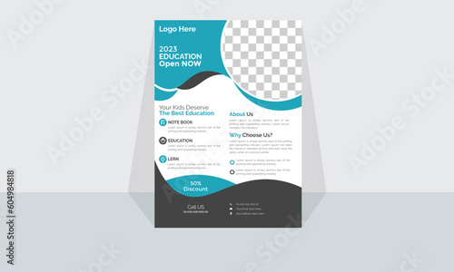 Education Flyer Modern Corporate and Creative Business Card Design Template Double-sided -Horizontal Name Card Simple and Clean Visiting  Card Vector illustration Colorful Business Card
