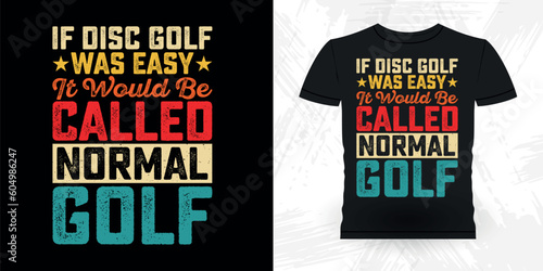 Funny Disc Golfing Retro Vintage Disc Golf Player T-shirt Design