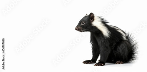 Skunk mammal animal isolated on white background, Generative AI