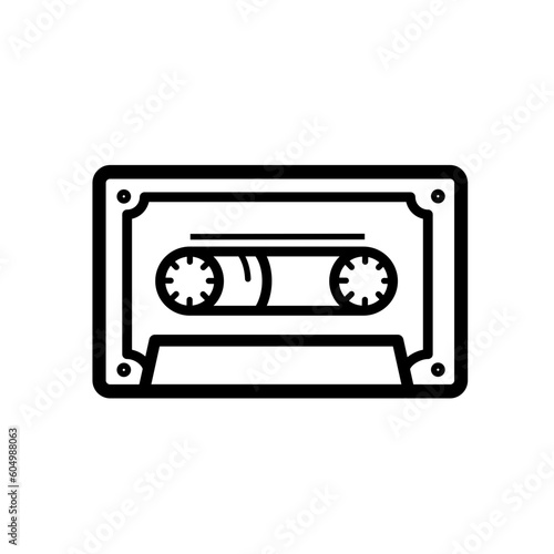 cassette tape caseta - vector icon,