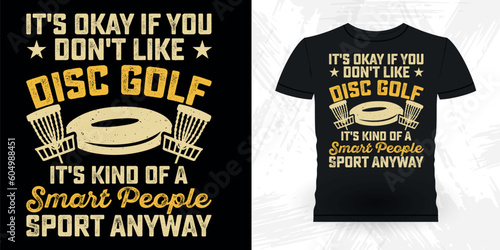 Funny Disc Golfing Retro Vintage Disc Golf Player T-shirt Design
