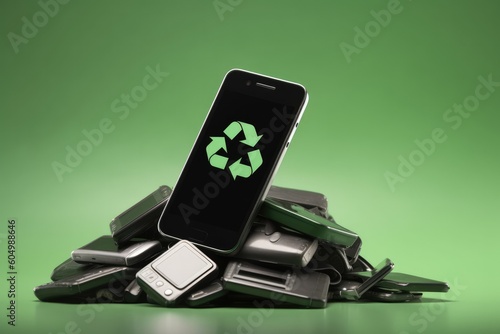 Recycle mobile phone stock illustration photo