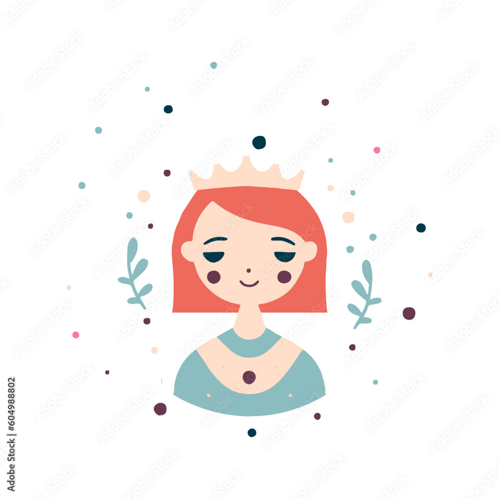 princess logo illustration for your design. Girl logo set princess logo illustration for your design. Girl logo set