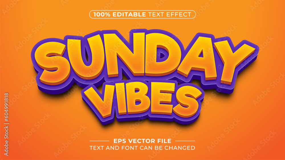 SUNDAY VIBES TEXT EFFECT