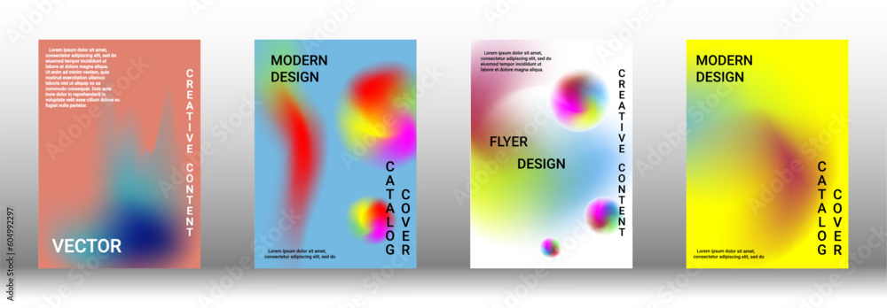 Artistic covers design. Creative fluid colors backgrounds. Set of abstract covers