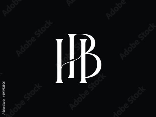 Creative BH, BH, initial monogram elegant vector logo template	