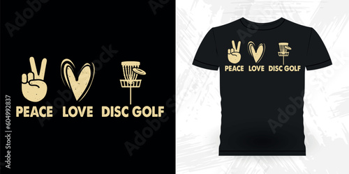 Funny Disc Golfing Retro Vintage Disc Golf Player T-shirt Design