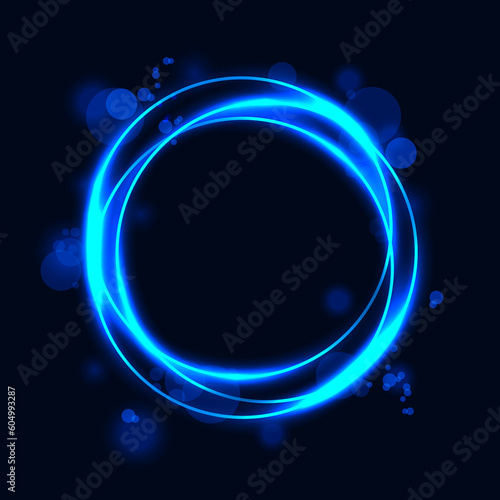 Abstract glowing halo ring. Background