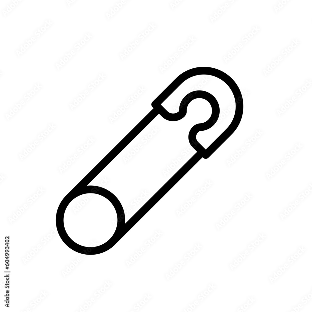 Safety pin - v ektor icon Safety pin - v ektor icon