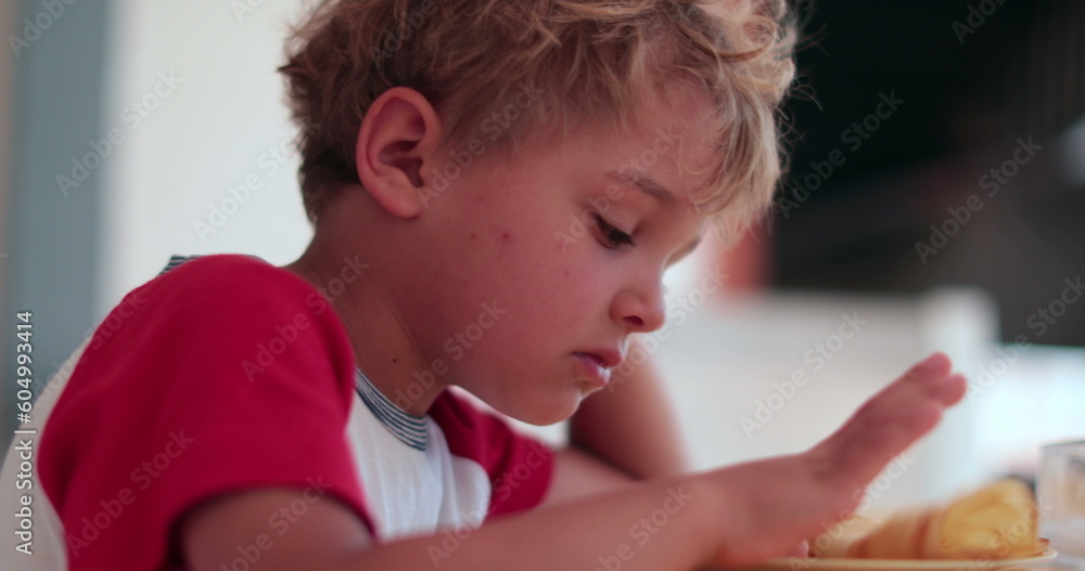 Pensive child boy face. Contemplative thoughtful kid portrait thinking Pensive child boy face. Contemplative thoughtful kid portrait thinking