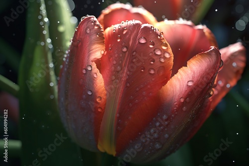 A close up of a tulip