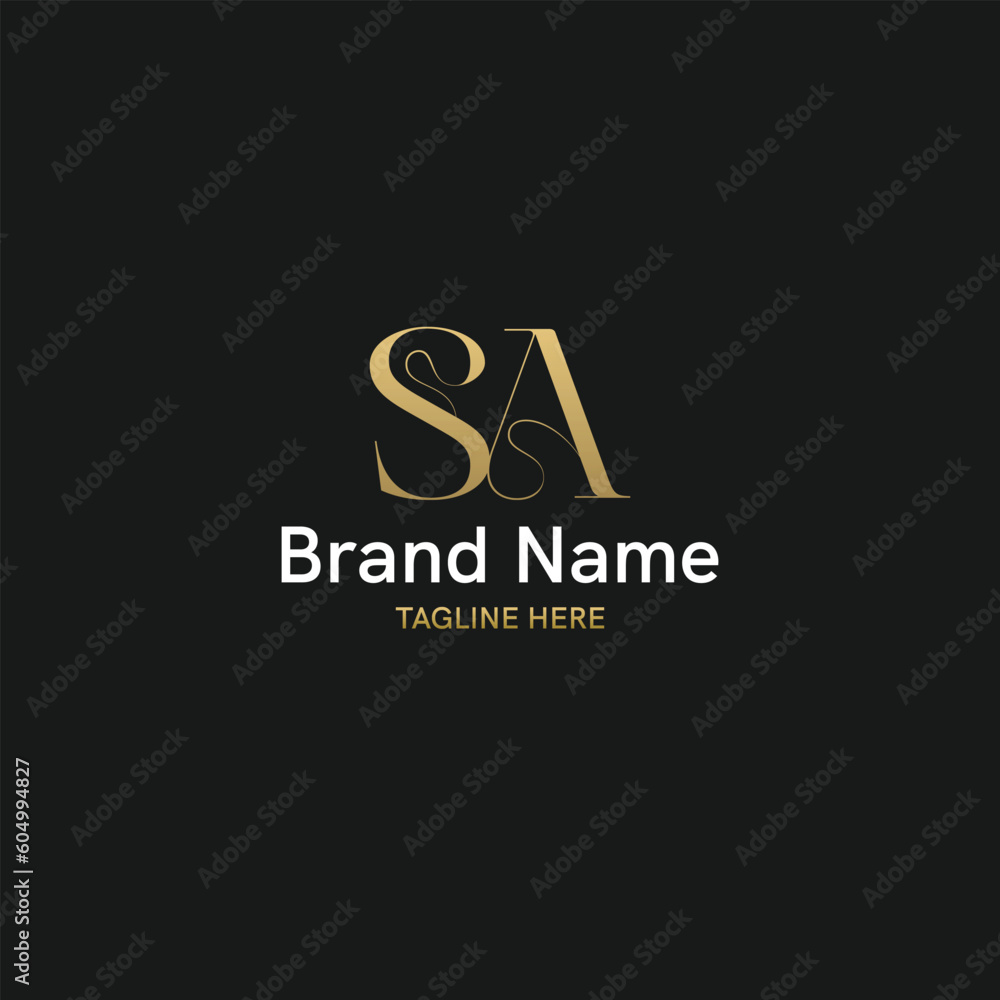 Innovative Initial Logo Solutions with letter SA Innovative Initial Logo Solutions with letter SA