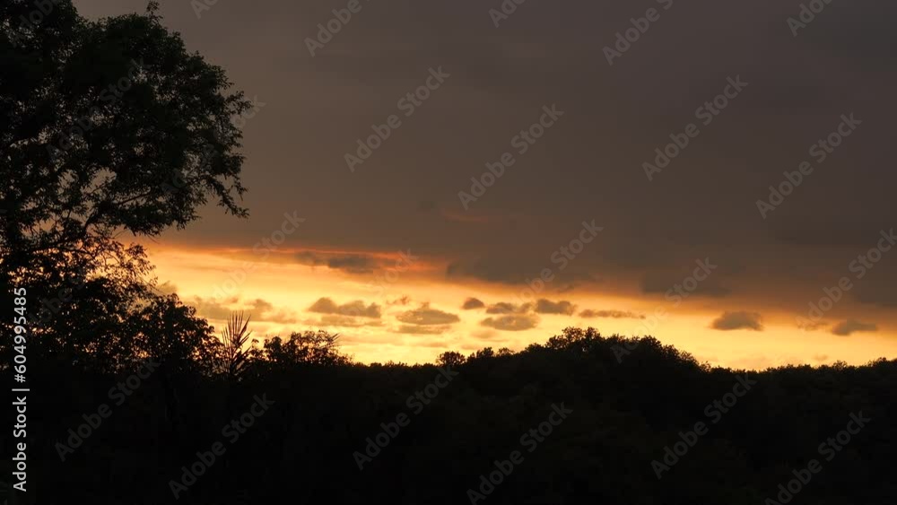 Colorful golden sunset time in Khagrachari Hill Tracts area. Beautiful sunset in the mountains. The hilly region of Bangladesh. Colorful golden sunset time in Khagrachari Hill Tracts area. Beautiful sunset in the mountains. The hilly region of Bangladesh.