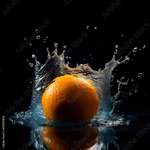 orange, water, fruit, splash, food, drop, citrus, fresh, splashing, white, liquid, healthy, isolated, juice, drink, slice, freshness, bubble, wet, falling, ripe, lemon, juicy, wave, фш, generative,
