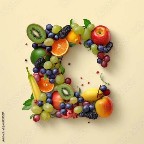 fruit  letter  alphabet  food  apple  orange  fruits  fresh  grape  healthy  banana  grapes  isolated  green  ripe  red  strawberry  diet  lemon  tropical  pineapple  kiwi  pear  generative ai