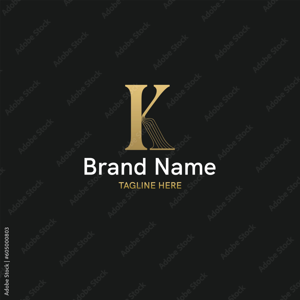 Elegant and Creative initial based logo with letter K Elegant and Creative initial based logo with letter K