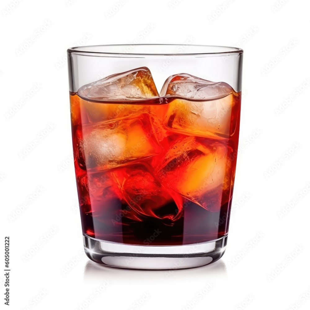 Americano Cocktail isolated on white (generative AI) Americano Cocktail isolated on white (generative AI)