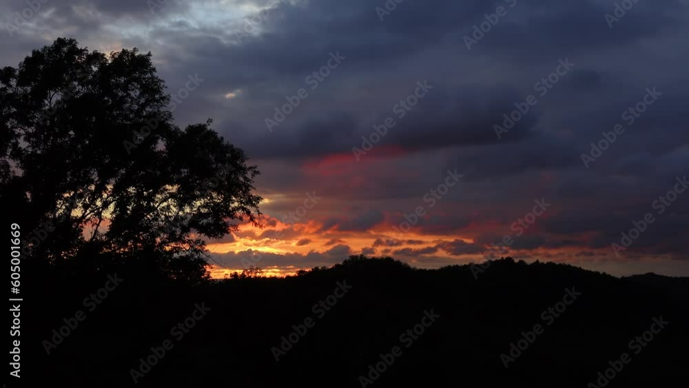 Colorful sunset time in the Khagrachari Hill Tracts area. Beautiful sunset in the mountains. The hilly region of Bangladesh. Colorful sunset time in the Khagrachari Hill Tracts area. Beautiful sunset in the mountains. The hilly region of Bangladesh.