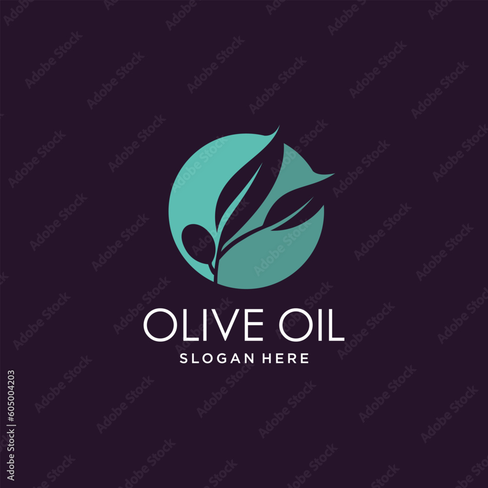 Fototapeta premium Olive logo design illustration with modern creative idea