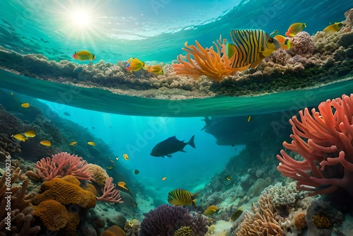 The Underwater Wonderland: A Coral kingdom with a lush display of marine life