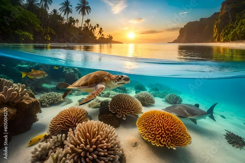 The Underwater Wonderland: A Coral kingdom with a lush display of marine life