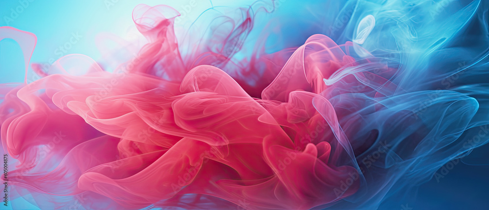 abstract smoky background in blue and red, generative ai illustration abstract smoky background in blue and red, generative ai illustration