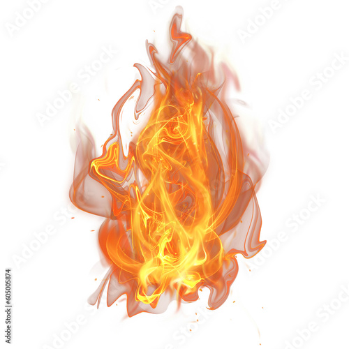 Fire flames affect layer png background