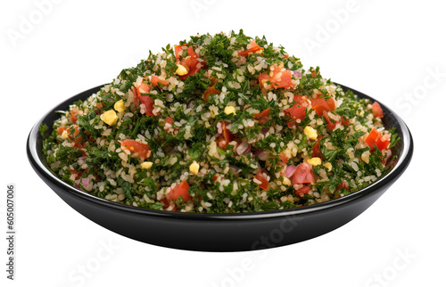 Tabouli on transparent background. Generative AI. photo