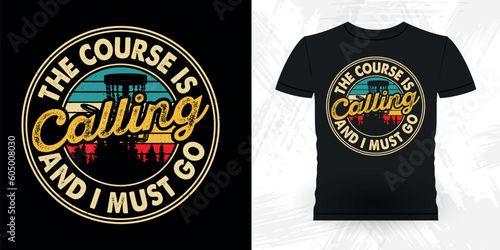 Funny Disc Golfing Retro Vintage Disc Golf Player T-shirt Design