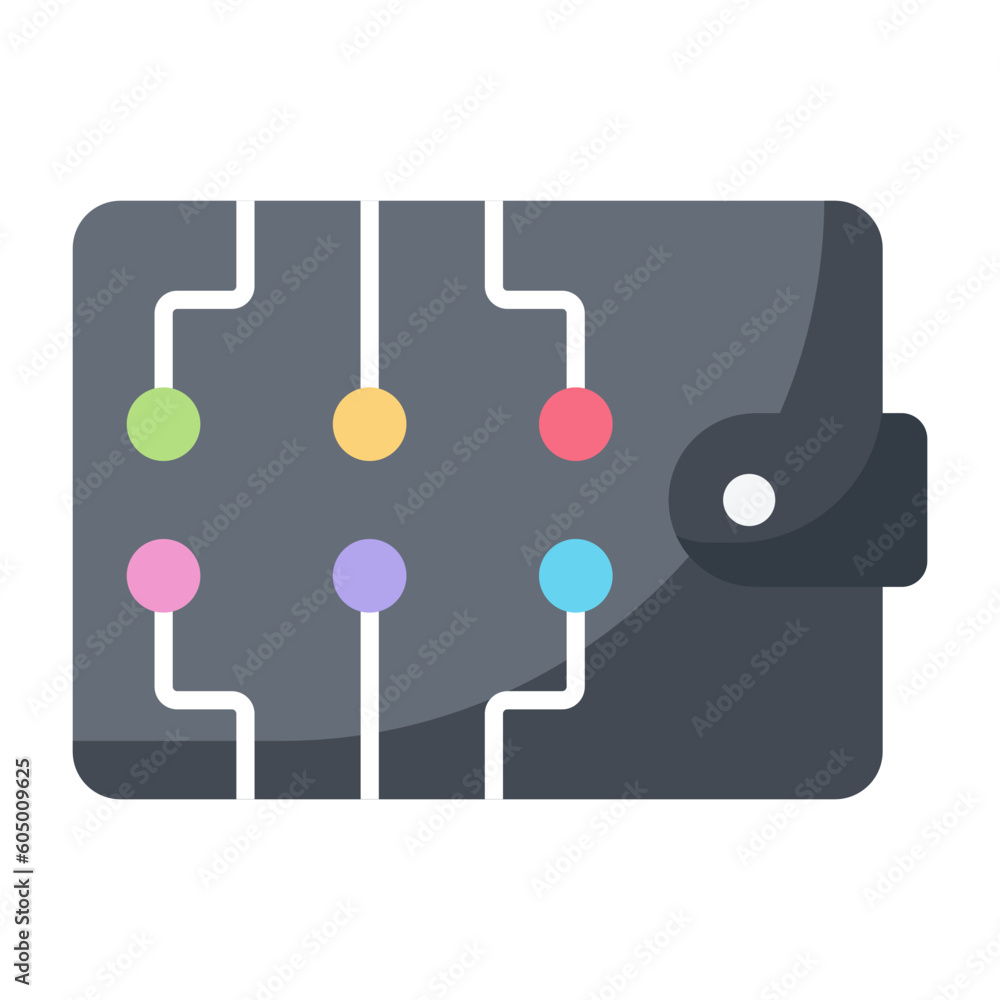 Crypto Wallet Flat Icon Crypto Wallet Flat Icon