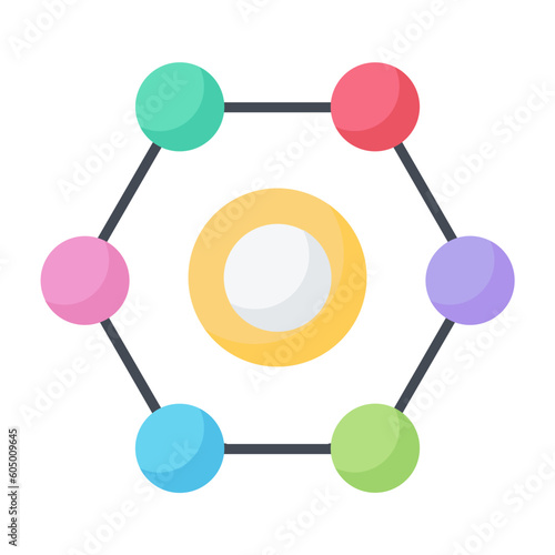 Decentralized Flat Icon