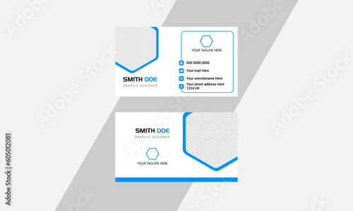 Stylish double-sided modern business card design