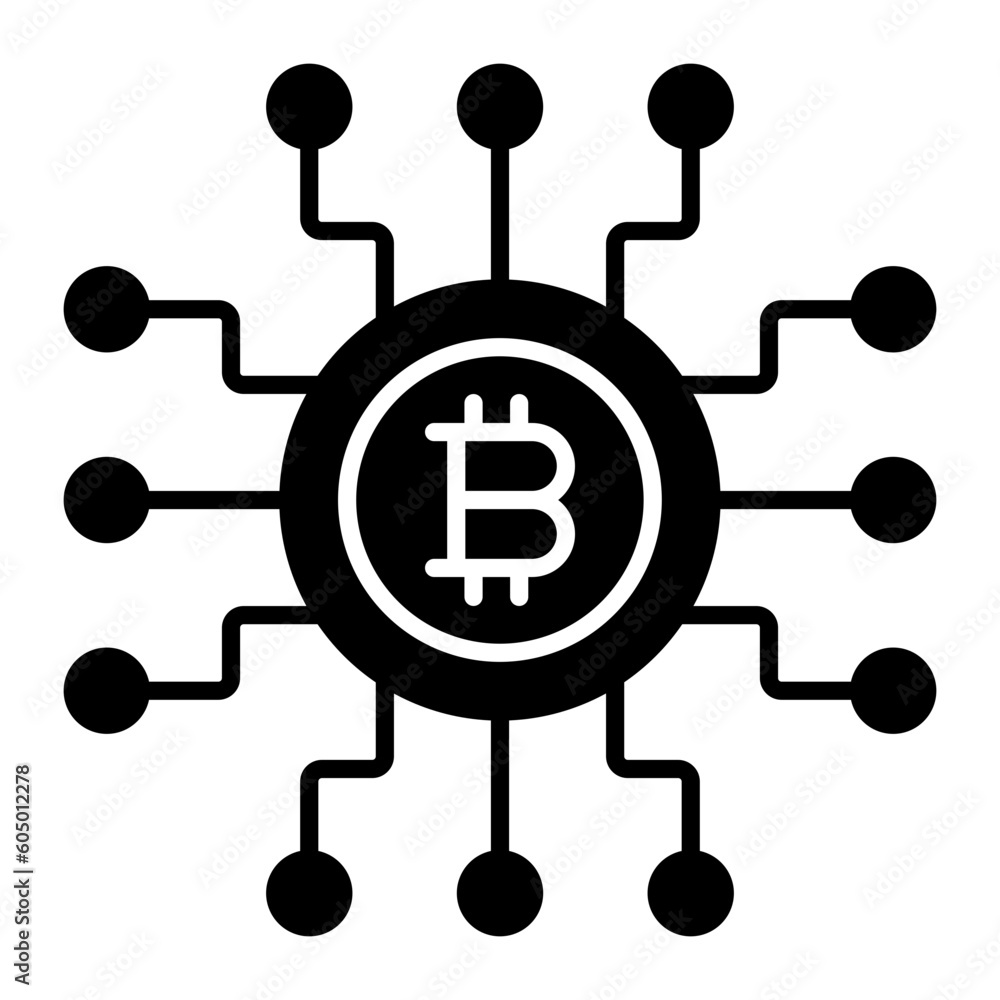 Digital Money Glyph Icon Digital Money Glyph Icon