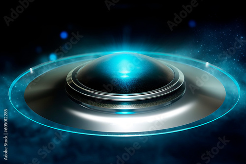 Ovni, ufo isolated. Ai generated