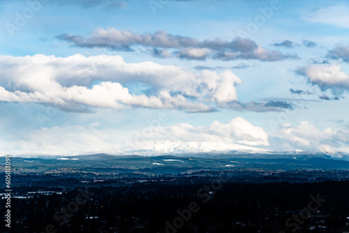 Blue Skies Over Portland, OR Valley Skyline