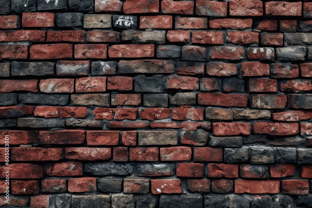 Obraz premium Red brick wall background Generative AI