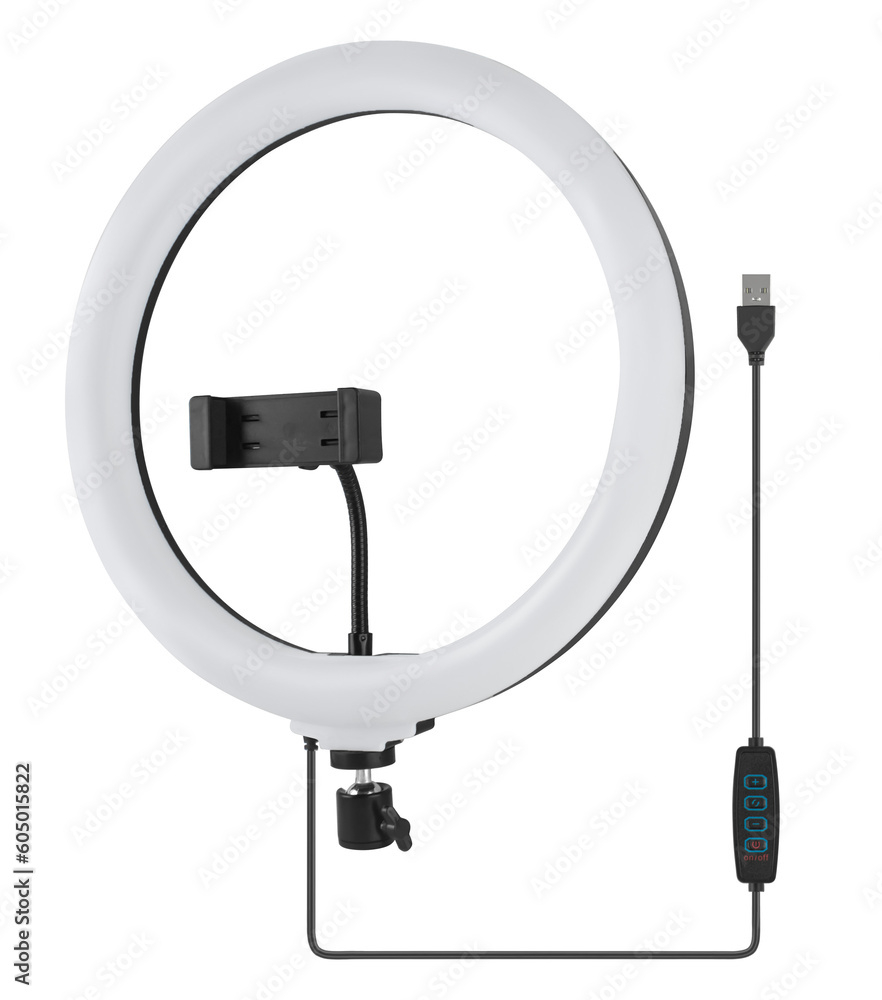 LED ring light, for selfies, with phone holder LED ring light, for selfies, with phone holder
