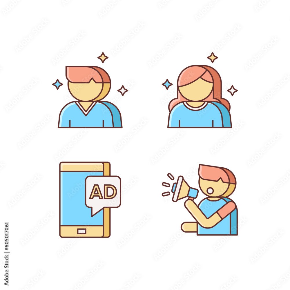 Influencer Marketing icon logo design inspiration Influencer Marketing icon logo design inspiration