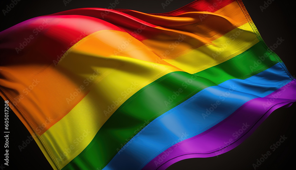 Rainbow flag. A symbol of equality, tolerance and love. LGBTQ+. Ai generative Rainbow flag. A symbol of equality, tolerance and love. LGBTQ+. Ai generative