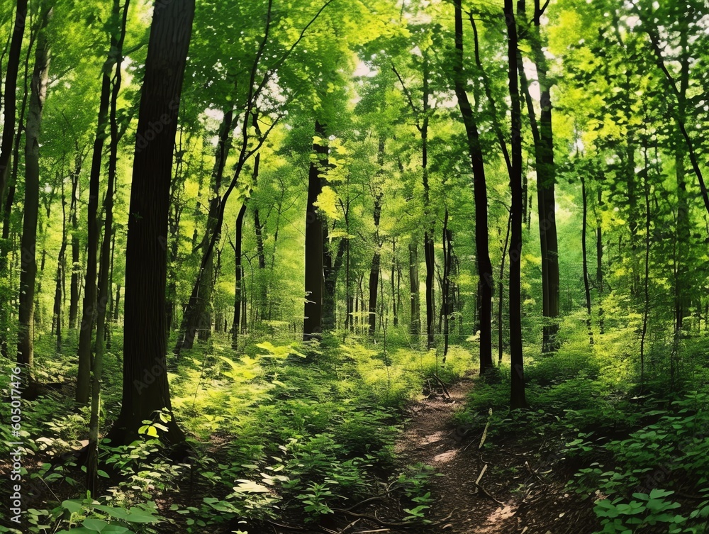 Sunlit Splendor of Natures Forest. Sunlit Splendor of Natures Forest.
