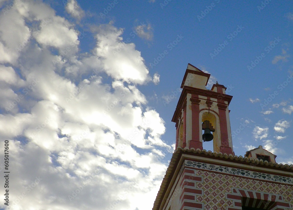 Clock tower in the sky | Church tower with clock