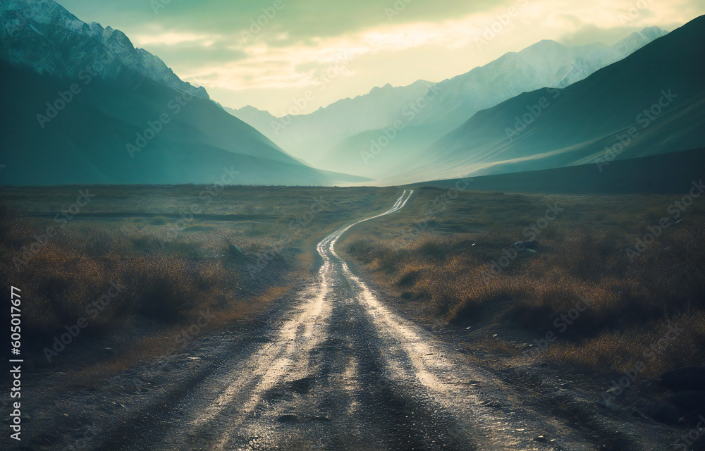 the empty roads and mountains in ni tsanensk national park