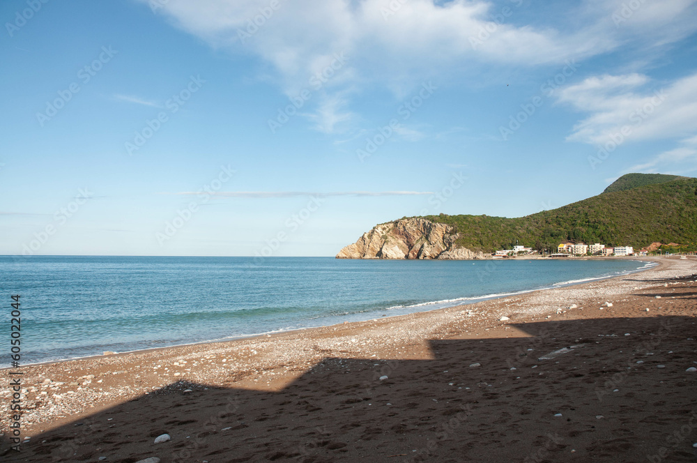 Canj Beach on the Adriatic Sea in Montenegro.