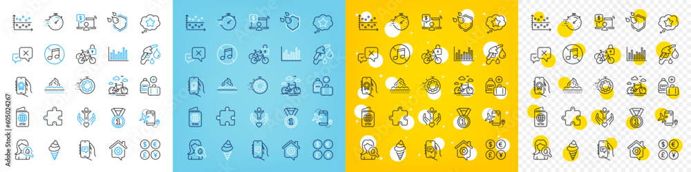 Vector icons set of Award app, Work home and Add handbag line icons pack for web with Passport, Chat app, Petrol station outline icon. Money currency, Flights application, Reject pictogram. Vector Vector icons set of Award app, Work home and Add handbag line icons pack for web with Passport, Chat app, Petrol station outline icon. Money currency, Flights application, Reject pictogram. Vector