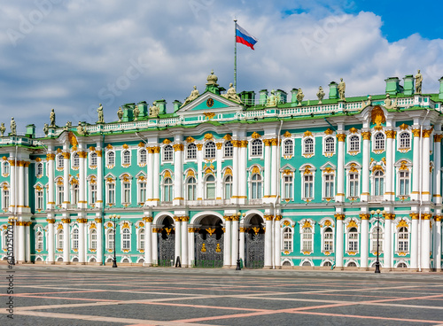Winter Palace (State Hermitage museum) on Palace square, Saint Petersburg, Russia photo