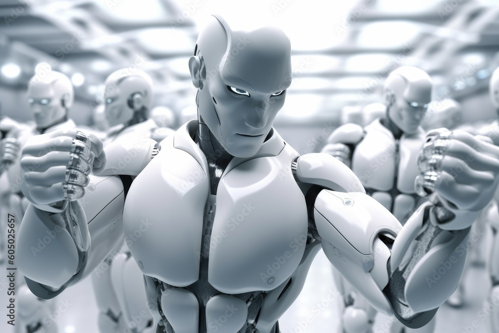 Obraz premium Humanlike-robot Generative AI