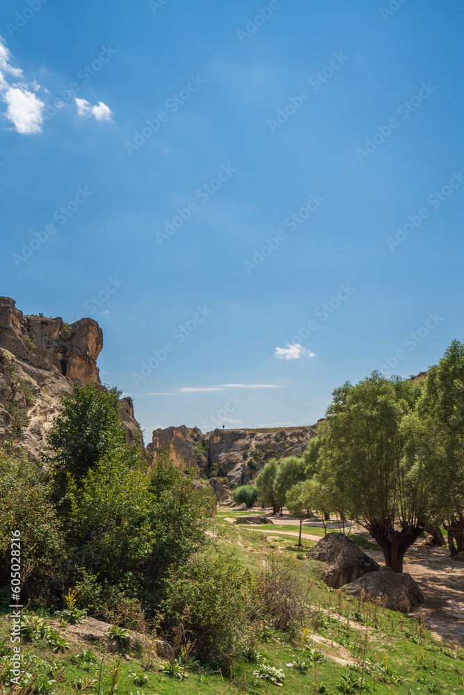 Photographs of the Phrygian valley and settlements carved into the rocks within the borders of Afyon province.