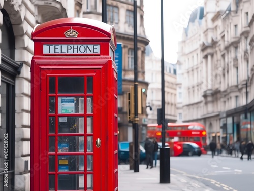 Red Phone Booth in London, Uk © mangobtw