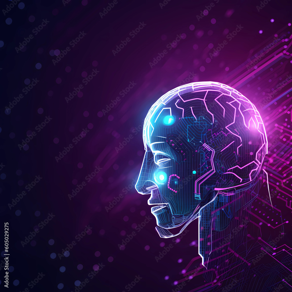 Fototapeta premium AI Hacking and CyberSecurity