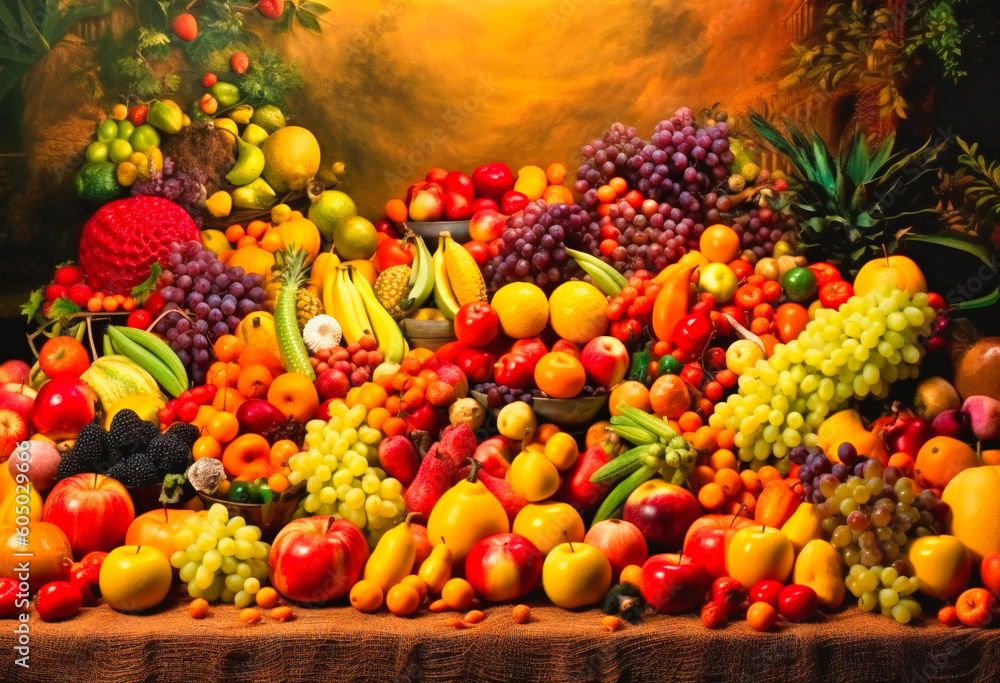 lots of fruit and vegetables together lots of fruit and vegetables together